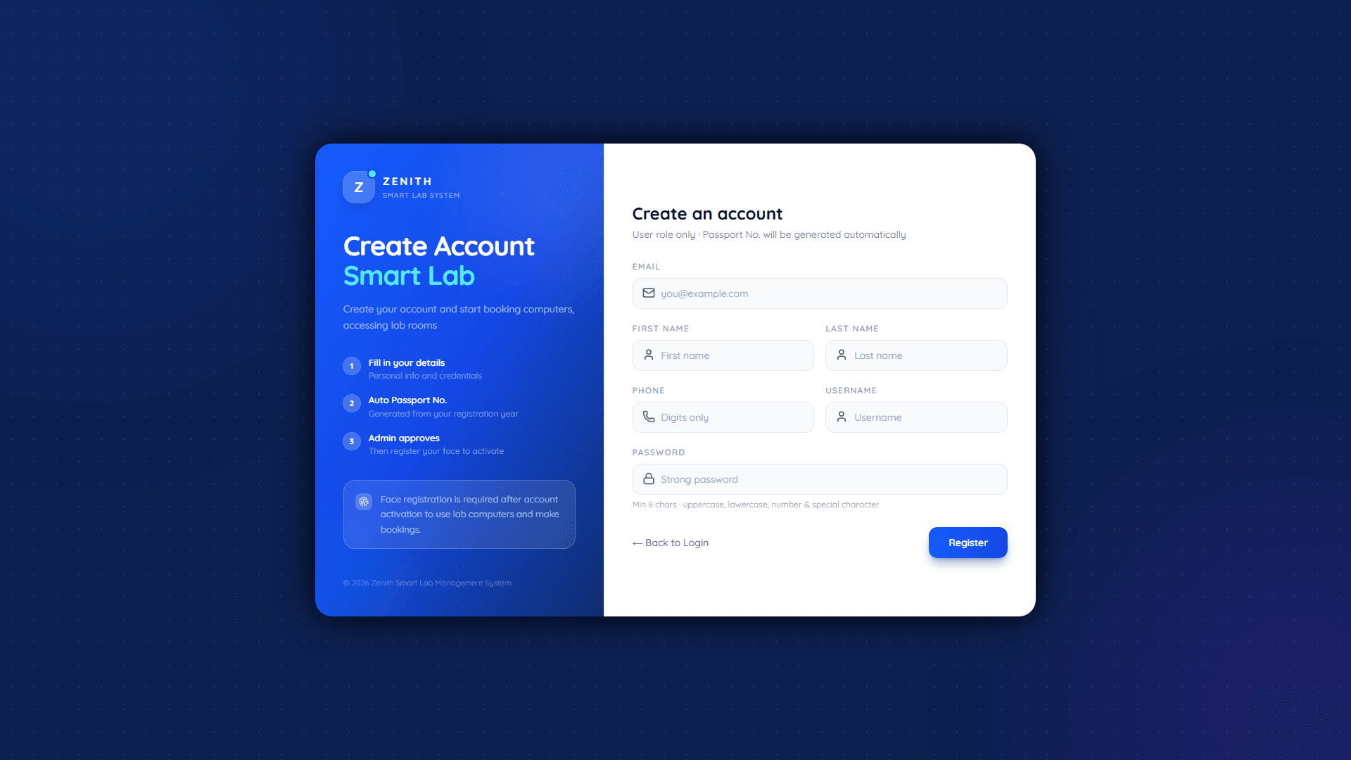 Screenshot 2 of Zenith — Smart-Lab Management & Computer Tracking Platform