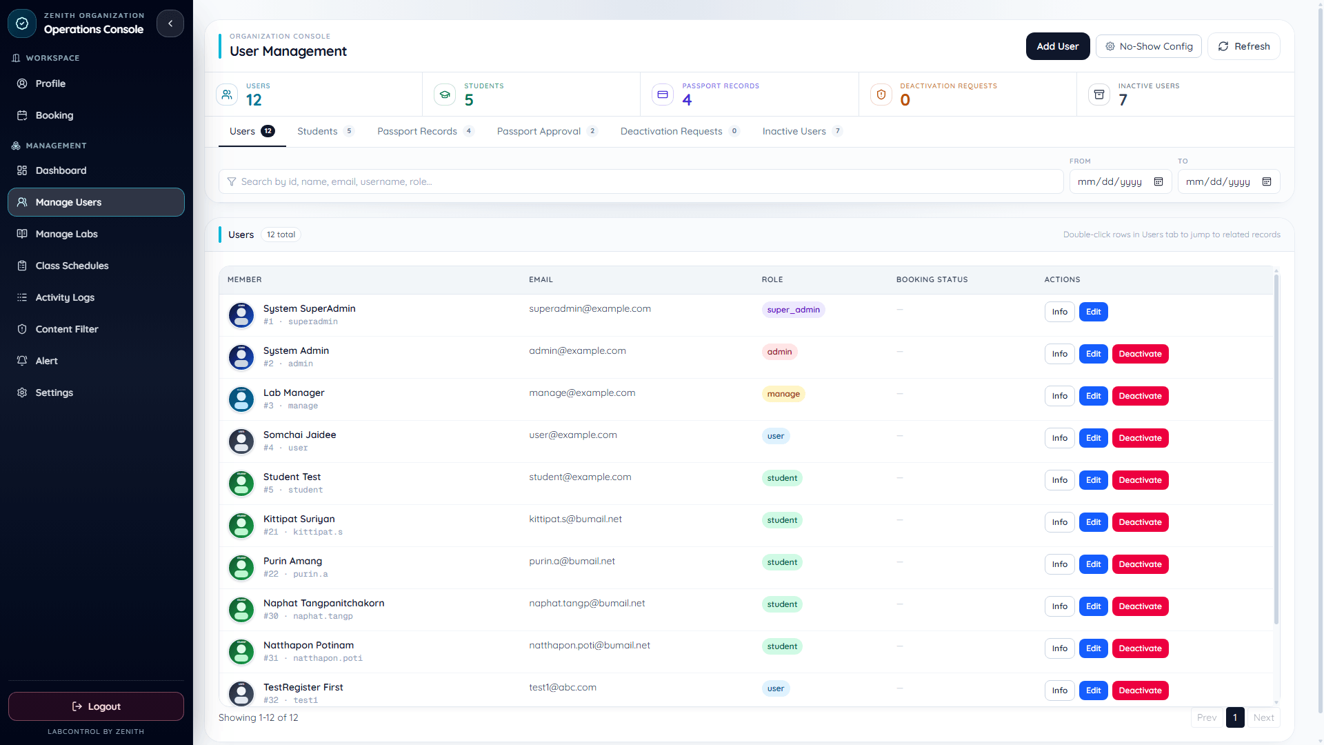 Screenshot 3 of Zenith — Smart-Lab Management & Computer Tracking Platform