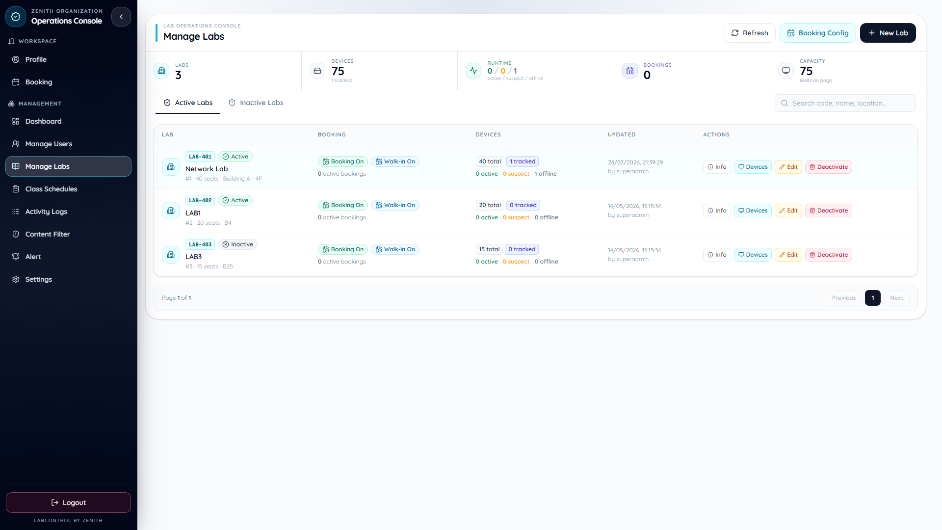 Screenshot 4 of Zenith — Smart-Lab Management & Computer Tracking Platform