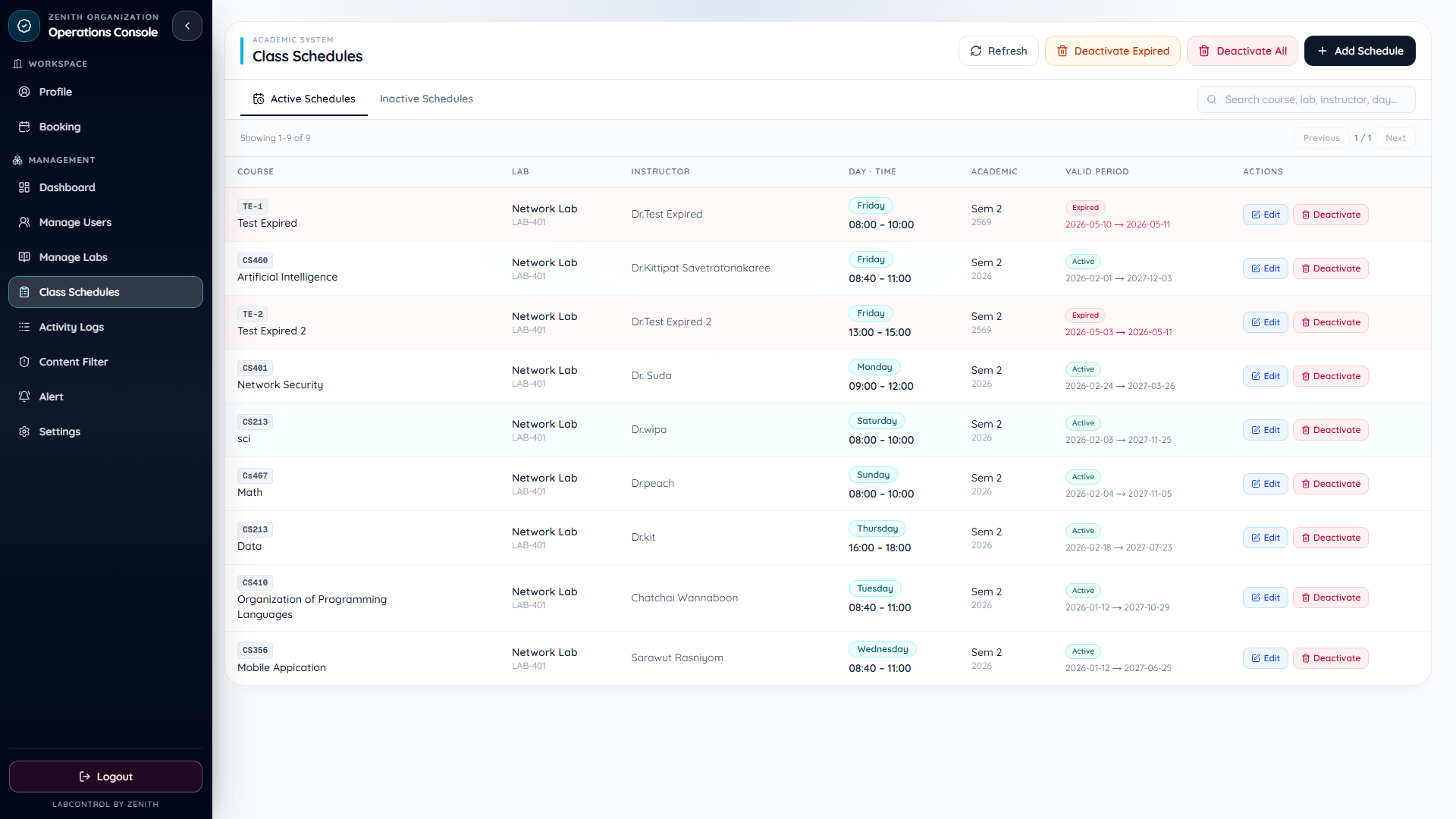 Screenshot 5 of Zenith — Smart-Lab Management & Computer Tracking Platform