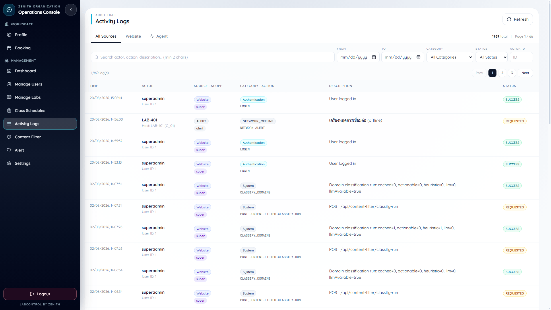 Screenshot 6 of Zenith — Smart-Lab Management & Computer Tracking Platform